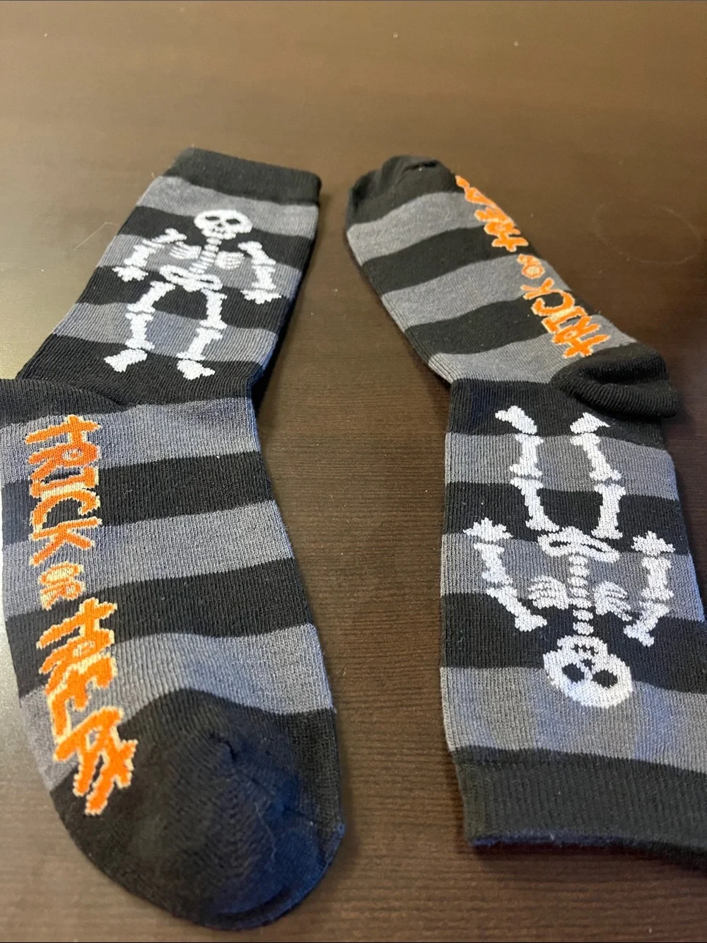 Trick or Treat Halloween Skeleton Crew Socks